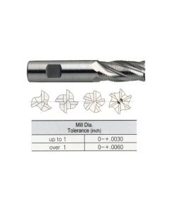 YG1-E9990016 - 1/4 x 3/8 x 5/8 x 2-7/16 - 3 Flute Regular Length Center Cut Fine Pitch Rougher Powder Metal Tank-Power