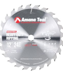 712240 Carbide Tipped Heavy-Duty Ripping 12 Inch Dia x 24T FT, 18 Deg, 1 Inch Bore