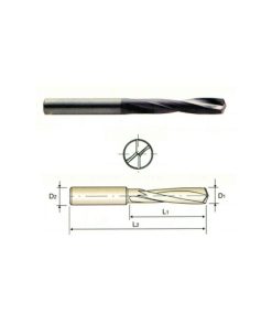YG1-DH501001 - 1/8 x 1/8 x 21/32 x 2 - Carbide Dream Drill For High Hardened Material (Hrc50 ~ Hrc70) Tialn Coated