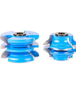 922 2-Piece Carbide Tipped 3-Wing Stile & Rail Cove & Bead Exterior Door 3-1/8 Dia x 1-3/4 x 15/64 x 11/32 Radius x 1/2 & 3/4 Bore Set for 1-3/4 Material