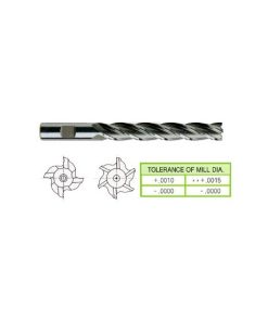 YG1-06047 - 1/4 x 3/8 x 1-3/4 x 3-9/16 - 4 Flute Extra Long Length Hss
