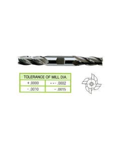 YG1-12144HE - 7/8 x 7/8 x 1-7/8 x 6-1/8 - 4 Flute Regular Length De Tialn-Extreme Coated Hss