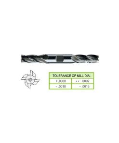 YG1-12290CN - 9/64 x 3/8 x 7/16 x 3-1/8 - 4 Flute Regular Length De Tin Coated 8% Cobalt