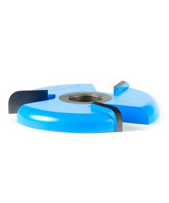 980 Carbide Tipped 3-Wing Raised Panel Back Cutter with Ball Bearing Rub Collar 1/4 Radius x 3-1/2 Dia x 1/2 x 1/2 & 3/4 Bore