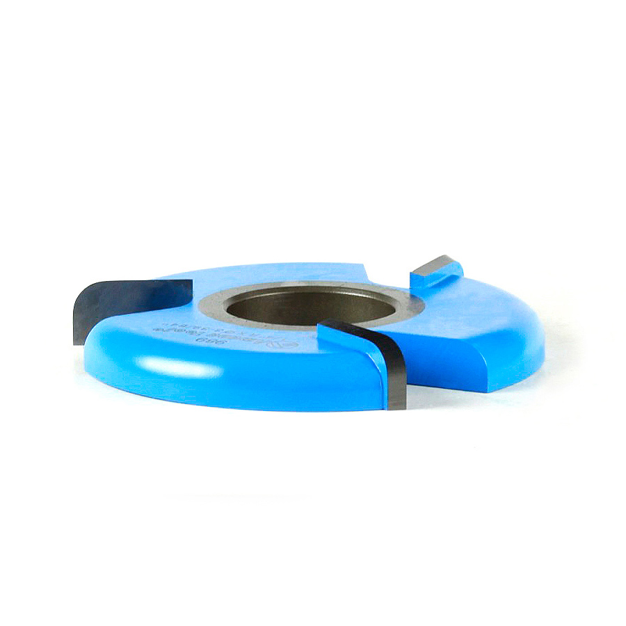 989 Carbide Tipped 3-Wing Raised Panel Back Cutter with Ball Bearing Rub Collar 1/4 Radius x 3-39/64 Dia x 1/2 x 1 & 1-1/4 Bore
