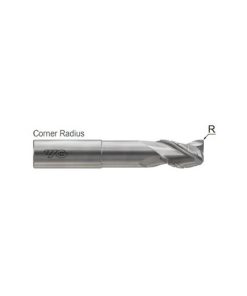 YG1-E5I39016 - 1/4(R.01) x 1/4 x 3/8(3/4) x 2-1/2 - Alu-Power Hpc 3 Flute 37Deg. Helix Extended Length Chip Breaker Corner Radius E/M