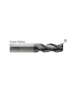 YG1-JAG97851 - 3/4(R.25) x 3/4 x 4 x 6-1/4 - Alu-Power Hpc 3 Flute Corner Radius 37 Degree Helix Coated End Mill