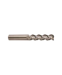 YG1-36573TC - 1/4 x 1/4 x 1-1/4 x 3-1/4 - 3 Flute Long 45 Degree Helix Ticn-Coated Alu-Power