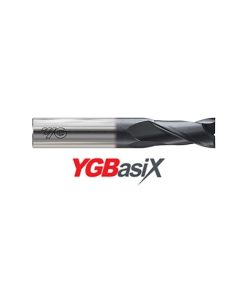 YG1-G9H85001N - 1/64 x 1/8 x 3/64 x 1-1/2 - Ygbasix Carbide 2 Flute 30Deg. Helix Regular Length E/M Coated