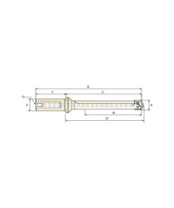 YG1-P25001 - 0, 33/64 ~11/16 x 3/4 x 2-1/32 - Flanged Straight Shank / Flute Short Length Holder