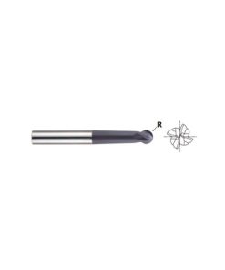 YG1-GM097008 - 1/8 x 1/4 x .100 x 1-1/4 x 3-1/4 - X-Power Pro 4 Flute Long Length Ball Nose Sphere Type