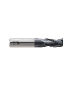 YG1-G9I10002N - 1/32 x 1/8 x 1/8 x 1-1/2 - Ygbasix Carbide 3 Flute 30Deg. Helix Regular Length  E/M Coated