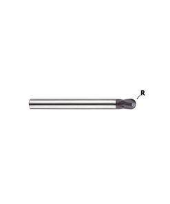 YG1-GM109002 - 1/32 x 1/4 x 1/32(1/16) x 2 - X-Power Pro 2 Flute 15 Degree Helix Stub Cut Length Ball Nose End Mill