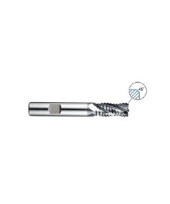 YG1-GYG70016 - 1/4 x 3/8 x 5/8 x 2-7/16 - Only One Pm60 3 Flutes 30 Degree Helix Roughing (Coarse) Center Cut End Mill