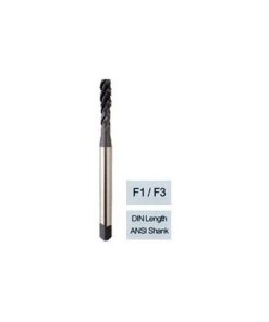 YG1-F1203 - M3 - 0.5, D3 - 2 Fluted Metric Spiral Fluted Modified Bottoming Bright Finish Din Oal Ansi Shank For Aluminium Alloys Or Die Cast Aluminium