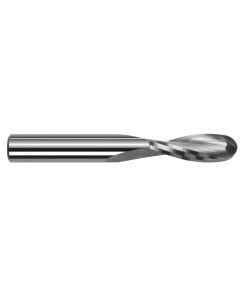 End Mills for Plastics - Ball Upcut - 2 Flute