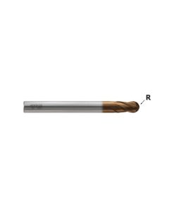 YG1-HPK12030 - 3 x 6 x 8 x 60 - X1-Eh 4 Flute Ball Nose End Mill