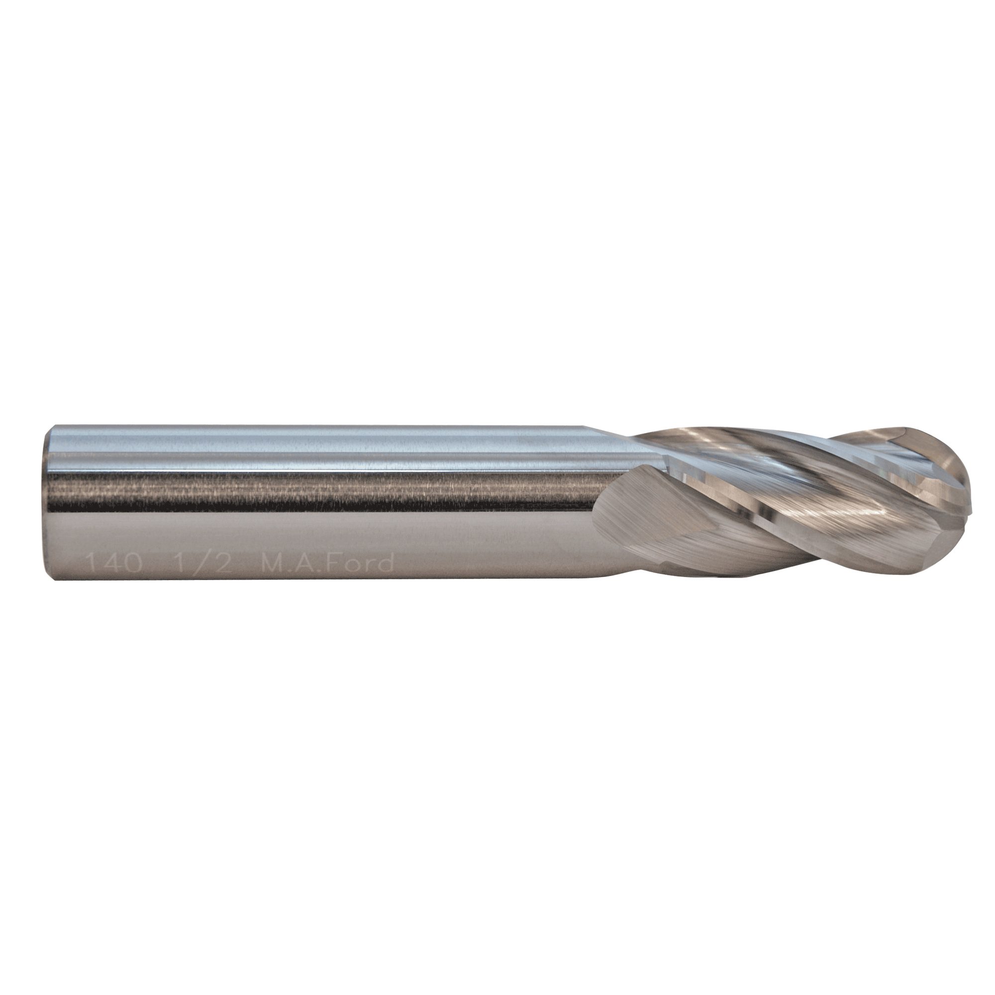 M.A.Ford 58027 TuffCut GP 4 Flute Ball Nose End Mill 5/32x1/2x2 TiN