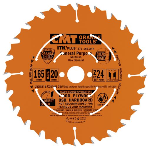 CMT 271.165.24H - ITK PLUS® Ripping and Crosscut