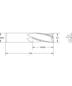 M.A.Ford 90011 TuffCut GP 4 Flute End Mill Chipbreaker 16mmx30 x89 ALtima Weldon