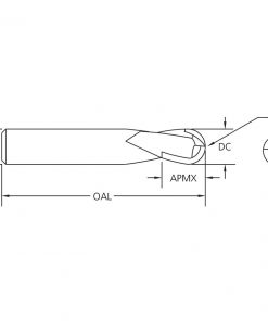 M.A.Ford 56654 TuffCut GP 2 Flute Ball Nose End Mill Stub 3/8x5/8x2 ALtima