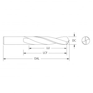 M.A.Ford 24121 Twister GP 5X Drill #58x3/4x1-1/2