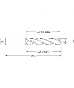 M.A.Ford 22995 Twister AL 5X 3 Flute Drill 15/32x3x4-3/4