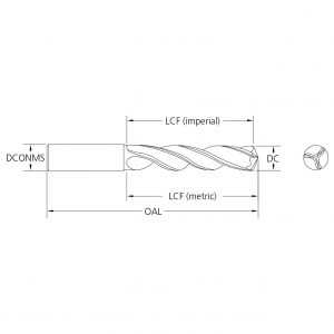 M.A.Ford 22963 Twister AL 5X 3 Flute Drill 6.80mmx53x91x8Sh