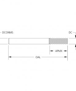 M.A.Ford 91129 Diamond Grind Router Down Cut 1/4x3/4x2-1/2 End Mill