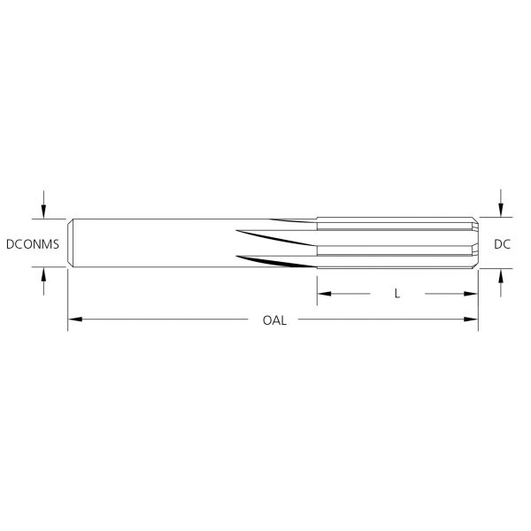M.A.Ford 03552 TrueSize St Fl Reamer M.A.FORDMAX 7/16 USx1-3/8 6FL RHC