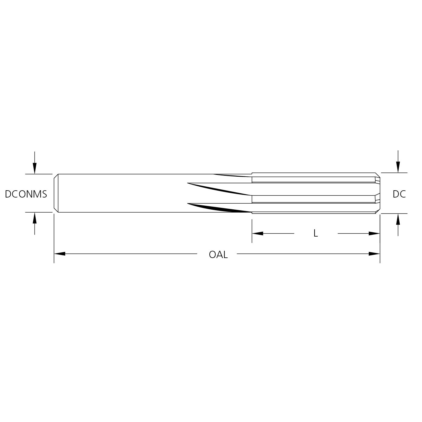 M.A.Ford 03222 TrueSize St Fl Reamer M.A.FORDMAX .1600x7/8 4FL RHC