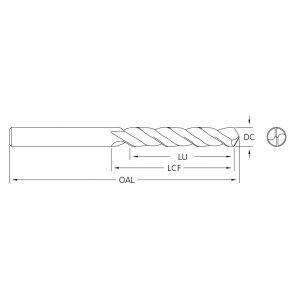M.A.Ford 30361 Twister GP 5X Drill Straight Shank #38x5/8x1-1/2