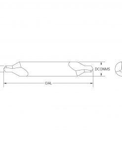 M.A.Ford 40501 Carbide Center Drill 5 LOA #00 .025x5x1/8Sh