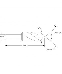 M.A.Ford 61241 HSS Uniflute Countersink 2 x 90°
