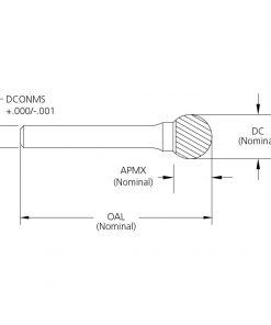 M.A.Ford 70061 Edge Hog Miniature Bur 1/4x7/32x1-23/32 SD-51