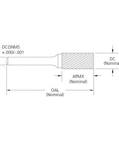 M.A.Ford 72001 Edge Hog Miniature Bur 5/32x1/2x1-1/2 SA-52