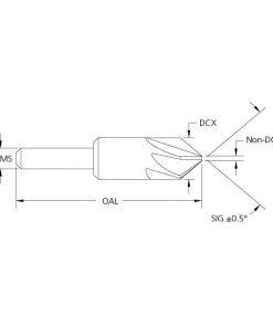 M.A.Ford 79201 M.A.FORDMAX HSS 6 Fl C'Sink 3/4 x 82°