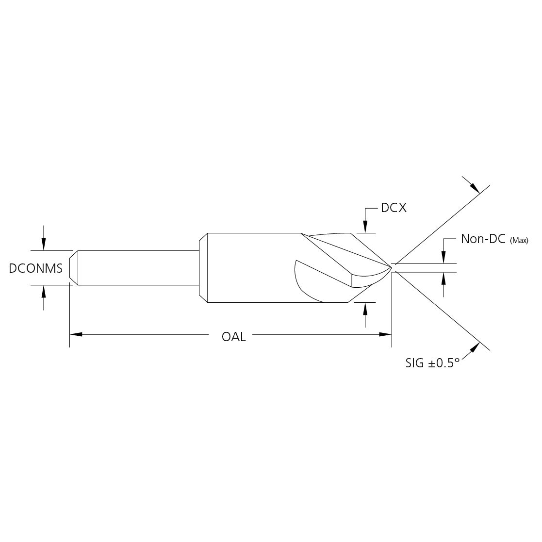 M.A.Ford 94113 M.A.FORDMAX HSS 3 Fl Aircraft C'Sink 3/8 x 60°