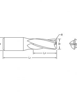 M.A.Ford 10554 TuffCut GP 4 Flute End Mill .0150x.045x1-1/2 TiN