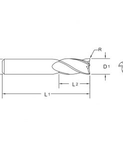 M.A.Ford 75070 TuffCut GP 4 Flute End Mill 3/4x1-1/2x4 TiCN Weldon