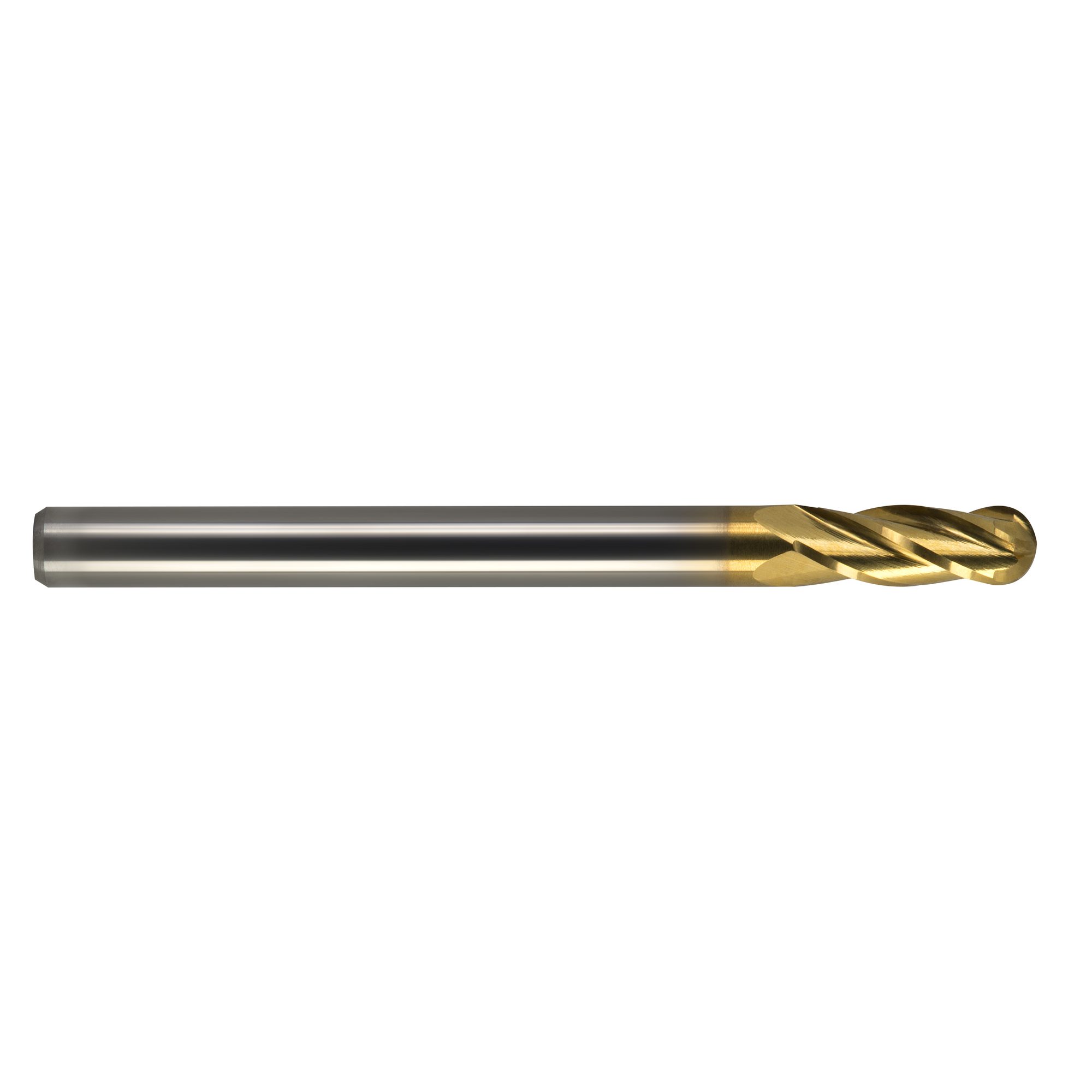 M.A.Ford 14074 TuffCut GP 4 Flute Ball Nose End Mill 1/8x3/8x1-1/2 TiN