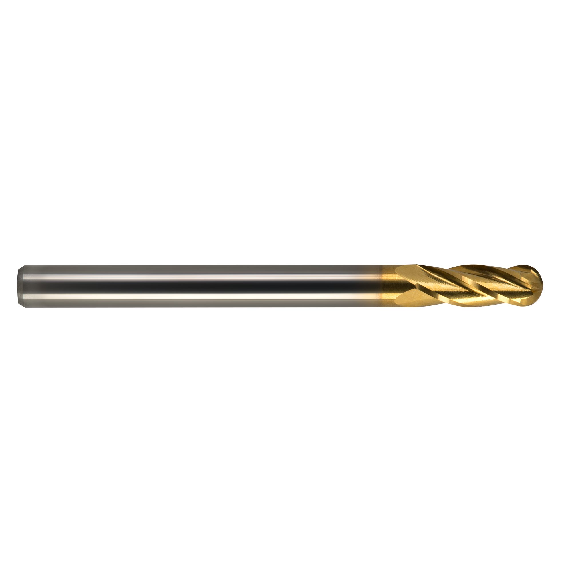 M.A.Ford 58027 TuffCut GP 4 Flute Ball Nose End Mill 5/32x1/2x2 TiN