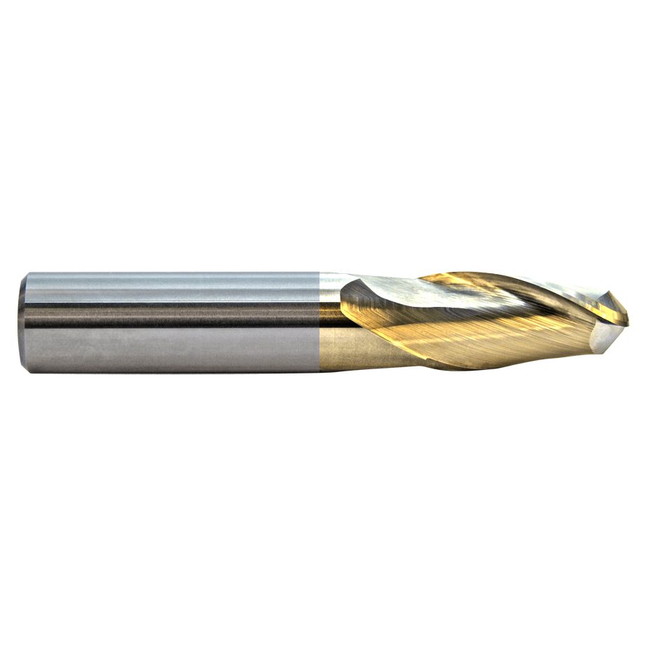 M.A.Ford 55089 TuffCut GP 2 Flute Ball Nose End Mill 1/2x1x3 TiN