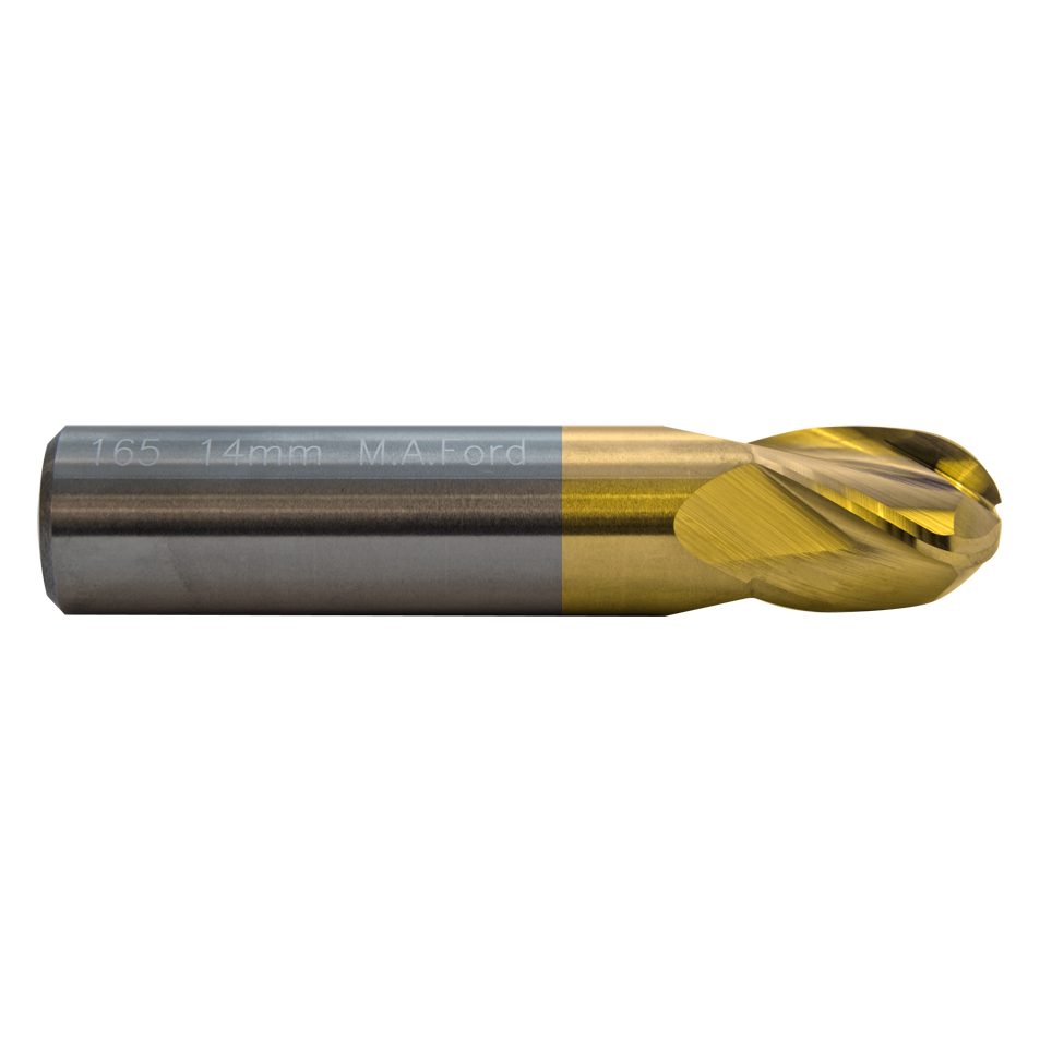M.A.Ford 56532 TuffCut GP 4 Flute Ball Nose End Mill Stub 20mmx25x76 TiN