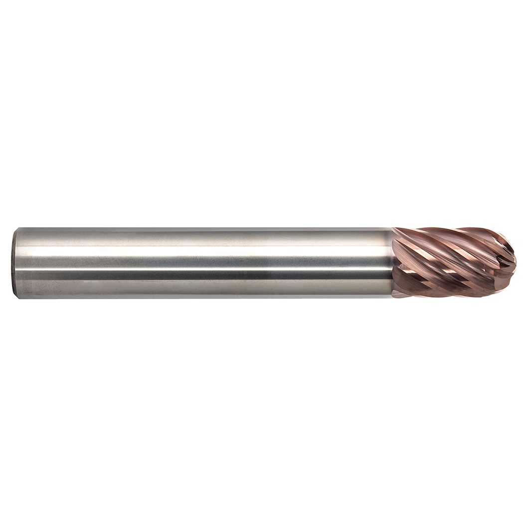 M.A.Ford 19967 TuffCut 3D Multi-Flute Parallel Ball Nose End Mill Necked 6mmx9x25.4mmX57mmx6Sh ALtima Xtreme
