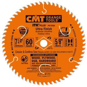 CMT P07060-X10 - ITK PLUS® ultra finish circular saw blade