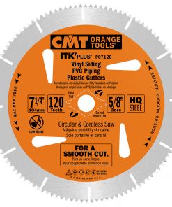 CMT P07120-X10 - ITK Plus® Vinyl Siding/PVC Piping/Plastic Gutter saw blades