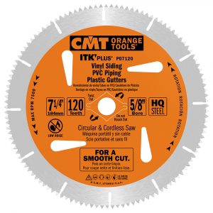 CMT P07120-X10 - ITK Plus® Vinyl Siding/PVC Piping/Plastic Gutter saw blades